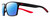 Profile View of NIKE Maverick-P-EV1097-010 Designer Polarized Reading Sunglasses with Custom Cut Powered Blue Mirror Lenses in Matte Black Red Unisex Square Full Rim Acetate 59 mm