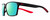 Profile View of NIKE Maverick-P-EV1097-010 Designer Polarized Reading Sunglasses with Custom Cut Powered Green Mirror Lenses in Matte Black Red Unisex Square Full Rim Acetate 59 mm