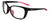 Profile View of NIKE Sentiment-CT7878-010 Designer Reading Eye Glasses in Gloss Black Hot Pink Rose Gold Ladies Square Full Rim Acetate 56 mm