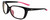 Profile View of NIKE Sentiment-CT7878-010 Designer Progressive Lens Prescription Rx Eyeglasses in Gloss Black Hot Pink Rose Gold Ladies Square Full Rim Acetate 56 mm