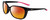 Profile View of NIKE Sentiment-CT7878-010 Designer Polarized Sunglasses with Custom Cut Red Mirror Lenses in Gloss Black Hot Pink Rose Gold Ladies Square Full Rim Acetate 56 mm