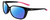 Profile View of NIKE Sentiment-CT7878-010 Designer Polarized Sunglasses with Custom Cut Blue Mirror Lenses in Gloss Black Hot Pink Rose Gold Ladies Square Full Rim Acetate 56 mm