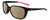 Profile View of NIKE Sentiment-CT7878-010 Designer Polarized Sunglasses with Custom Cut Amber Brown Lenses in Gloss Black Hot Pink Rose Gold Ladies Square Full Rim Acetate 56 mm