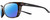 Profile View of NIKE Sentiment-220 Designer Polarized Sunglasses with Custom Cut Blue Mirror Lenses in Gloss Brown Tortoise Havana Matte Black Grey Ladies Square Full Rim Acetate 56 mm
