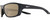 Profile View of NIKE Brazn-Boost-P-CT8177-060 Designer Polarized Sunglasses with Custom Cut Amber Brown Lenses in Matte Anthracite Grey White Mens Rectangular Full Rim Acetate 57 mm