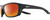 Profile View of NIKE Brazn-Boost-P-CT8177-060 Designer Polarized Sunglasses with Custom Cut Red Mirror Lenses in Matte Anthracite Grey White Mens Rectangular Full Rim Acetate 57 mm