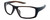 Profile View of NIKE Brazn-Shadow-233 Designer Single Vision Prescription Rx Eyeglasses in Matte Dorado Brown Mens Rectangular Full Rim Acetate 59 mm