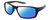 Profile View of NIKE Brazn-Shadow-233 Designer Polarized Sunglasses with Custom Cut Blue Mirror Lenses in Matte Dorado Brown Mens Rectangular Full Rim Acetate 59 mm