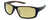 Profile View of NIKE Brazn-Shadow-233 Designer Polarized Reading Sunglasses with Custom Cut Powered Sun Flower Yellow Lenses in Matte Dorado Brown Mens Rectangular Full Rim Acetate 59 mm