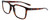 Profile View of NIKE Circuit-MI-220 Designer Reading Eye Glasses in Gloss Auburn Brown Tortoise Havana Unisex Square Full Rim Acetate 55 mm