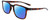 Profile View of NIKE Circuit-MI-220 Designer Polarized Sunglasses with Custom Cut Blue Mirror Lenses in Gloss Auburn Brown Tortoise Havana Unisex Square Full Rim Acetate 55 mm