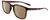 Profile View of NIKE Circuit-MI-220 Designer Polarized Sunglasses with Custom Cut Amber Brown Lenses in Gloss Auburn Brown Tortoise Havana Unisex Square Full Rim Acetate 55 mm