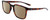 Profile View of NIKE Circuit-MI-220 Designer Polarized Reading Sunglasses with Custom Cut Powered Amber Brown Lenses in Gloss Auburn Brown Tortoise Havana Unisex Square Full Rim Acetate 55 mm