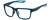 Profile View of NIKE Fleet-R-EV099-442 Designer Reading Eye Glasses in Matte Navy Blue Turquoise Mens Square Full Rim Acetate 55 mm