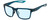 Profile View of NIKE Fleet-R-EV099-442 Designer Blue Light Blocking Eyeglasses in Matte Navy Blue Turquoise Mens Square Full Rim Acetate 55 mm