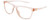 Profile View of NIKE City-Icon-M-DJ0889-664 Designer Reading Eye Glasses in Shiny Washed Coral Pink Orange Unisex Panthos Full Rim Acetate 56 mm