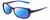Profile View of NIKE Breeze-CT8031-410 Designer Polarized Sunglasses with Custom Cut Blue Mirror Lenses in Midnight Navy Blue Crystal Ladies Oval Full Rim Acetate 57 mm