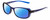 Profile View of NIKE Breeze-CT8031-410 Designer Polarized Reading Sunglasses with Custom Cut Powered Blue Mirror Lenses in Midnight Navy Blue Crystal Ladies Oval Full Rim Acetate 57 mm