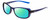 Profile View of NIKE Breeze-CT8031-410 Designer Polarized Reading Sunglasses with Custom Cut Powered Green Mirror Lenses in Midnight Navy Blue Crystal Ladies Oval Full Rim Acetate 57 mm
