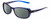 Profile View of NIKE Breeze-CT8031-410 Designer Polarized Reading Sunglasses with Custom Cut Powered Smoke Grey Lenses in Midnight Navy Blue Crystal Ladies Oval Full Rim Acetate 57 mm