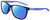 Profile View of NIKE Dawn-Ascent-556 Designer Polarized Sunglasses with Custom Cut Blue Mirror Lenses in Gloss Navy Blue Indigo Purple Crystal Unisex Panthos Full Rim Acetate 57 mm
