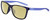Profile View of NIKE Dawn-Ascent-556 Designer Polarized Reading Sunglasses with Custom Cut Powered Sun Flower Yellow Lenses in Gloss Navy Blue Indigo Purple Crystal Unisex Panthos Full Rim Acetate 57 mm