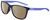 Profile View of NIKE Dawn-Ascent-556 Designer Polarized Reading Sunglasses with Custom Cut Powered Amber Brown Lenses in Gloss Navy Blue Indigo Purple Crystal Unisex Panthos Full Rim Acetate 57 mm