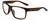 Profile View of NIKE Cruiser-EV0834-220 Designer Reading Eye Glasses with Custom Cut Powered Lenses in Gloss Oak Brown Crystal Silver Unisex Rectangular Full Rim Acetate 59 mm