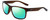 Profile View of NIKE Cruiser-EV0834-220 Designer Polarized Reading Sunglasses with Custom Cut Powered Green Mirror Lenses in Gloss Oak Brown Crystal Silver Unisex Rectangular Full Rim Acetate 59 mm