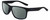 Profile View of NIKE Cruiser-MI-014 Designer Polarized Sunglasses with Custom Cut Smoke Grey Lenses in Matte Black Unisex Rectangular Full Rim Acetate 59 mm