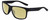 Profile View of NIKE Cruiser-MI-014 Designer Polarized Reading Sunglasses with Custom Cut Powered Sun Flower Yellow Lenses in Matte Black Unisex Rectangular Full Rim Acetate 59 mm