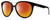 Profile View of Smith Optics Bridgetown Designer Polarized Sunglasses with Custom Cut Red Mirror Lenses in Gloss Black Gold Ladies Panthos Full Rim Acetate 54 mm
