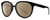 Profile View of Smith Optics Bridgetown Designer Polarized Reading Sunglasses with Custom Cut Powered Amber Brown Lenses in Gloss Black Gold Ladies Panthos Full Rim Acetate 54 mm