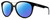 Profile View of Smith Optics Bridgetown Designer Polarized Reading Sunglasses with Custom Cut Powered Blue Mirror Lenses in Gloss Black Gold Ladies Panthos Full Rim Acetate 54 mm
