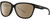 Profile View of Smith Optics Monterey Designer Polarized Sunglasses with Custom Cut Amber Brown Lenses in Gloss Black Gold Ladies Panthos Full Rim Acetate 58 mm