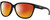 Profile View of Smith Optics Monterey Designer Polarized Sunglasses with Custom Cut Red Mirror Lenses in Gloss Black Gold Ladies Panthos Full Rim Acetate 58 mm