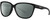 Profile View of Smith Optics Monterey Designer Polarized Reading Sunglasses with Custom Cut Powered Smoke Grey Lenses in Gloss Black Gold Ladies Panthos Full Rim Acetate 58 mm