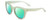 Profile View of Smith Optics Sidney Designer Polarized Reading Sunglasses with Custom Cut Powered Green Mirror Lenses in Gloss Seafoam Green Crystal Ladies Cat Eye Full Rim Acetate 52 mm