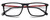 Close Up View of Carrera CA-8866 Designer Reading Eye Glasses with Custom Cut Powered Lenses in Matte Black Red Unisex Rectangular Full Rim Acetate 54 mm