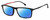 Profile View of Carrera CA-8866 Designer Polarized Sunglasses with Custom Cut Blue Mirror Lenses in Matte Black Red Unisex Rectangular Full Rim Acetate 54 mm