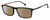 Profile View of Carrera CA-8866 Designer Polarized Sunglasses with Custom Cut Amber Brown Lenses in Matte Black Red Unisex Rectangular Full Rim Acetate 54 mm