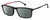 Profile View of Carrera CA-8866 Designer Polarized Reading Sunglasses with Custom Cut Powered Smoke Grey Lenses in Matte Black Red Unisex Rectangular Full Rim Acetate 54 mm