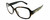 Profile View of Kate Spade AKIRA Designer Single Vision Prescription Rx Eyeglasses in Gloss Brown Tortoise Havana Black Beige Gold Ladies Square Full Rim Acetate 54 mm