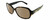 Profile View of Kate Spade AKIRA Designer Polarized Sunglasses with Custom Cut Amber Brown Lenses in Gloss Brown Tortoise Havana Black Beige Gold Ladies Square Full Rim Acetate 54 mm