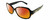 Profile View of Kate Spade AKIRA Designer Polarized Sunglasses with Custom Cut Red Mirror Lenses in Gloss Brown Tortoise Havana Black Beige Gold Ladies Square Full Rim Acetate 54 mm