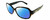 Profile View of Kate Spade AKIRA Designer Polarized Sunglasses with Custom Cut Blue Mirror Lenses in Gloss Brown Tortoise Havana Black Beige Gold Ladies Square Full Rim Acetate 54 mm