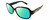 Profile View of Kate Spade AKIRA Designer Polarized Reading Sunglasses with Custom Cut Powered Green Mirror Lenses in Gloss Brown Tortoise Havana Black Beige Gold Ladies Square Full Rim Acetate 54 mm