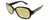 Profile View of Kate Spade AKIRA Designer Polarized Reading Sunglasses with Custom Cut Powered Sun Flower Yellow Lenses in Gloss Brown Tortoise Havana Black Beige Gold Ladies Square Full Rim Acetate 54 mm