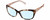 Profile View of Kate Spade JOHANNA Designer Blue Light Blocking Eyeglasses in Gloss Rose Brown Tortoise Havana Pink Crystal Ladies Cat Eye Full Rim Acetate 53 mm