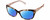 Profile View of Kate Spade JOHANNA Designer Polarized Reading Sunglasses with Custom Cut Powered Blue Mirror Lenses in Gloss Rose Brown Tortoise Havana Pink Crystal Ladies Cat Eye Full Rim Acetate 53 mm